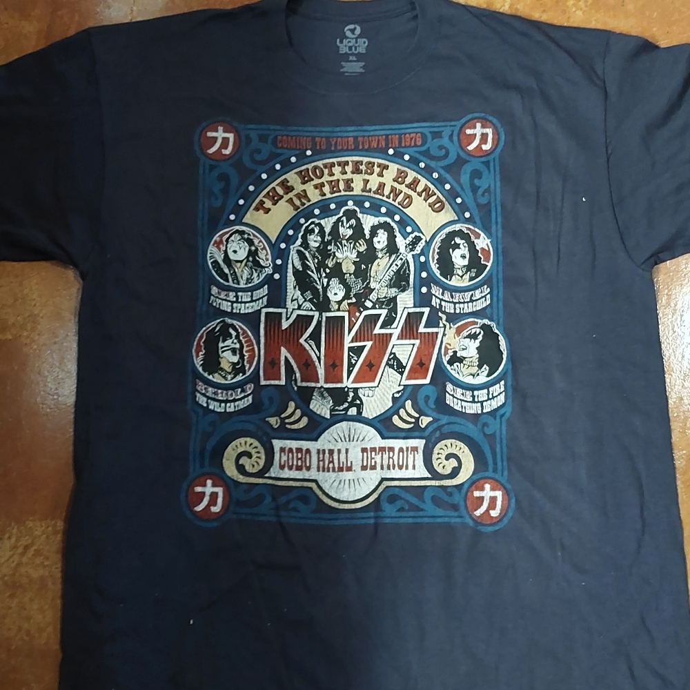 New XL blue Kiss t shirt